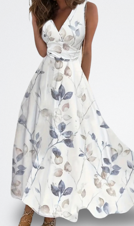 Sorelle Vestido Largo Elegante con Flore