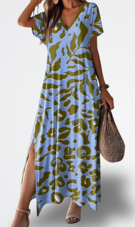 Tali Vestido Largo Estilo Tropical
