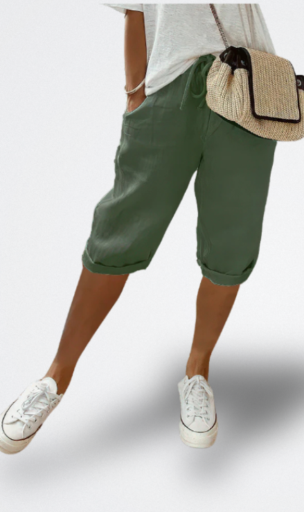 Marthe | Pantalones cortos cómodos con dobladillo vuelto