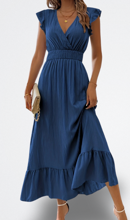 Nyra Vestido Suave de Largo Medio