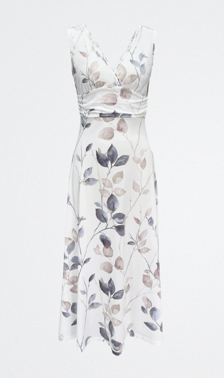 Sorelle Vestido Largo Elegante con Flore
