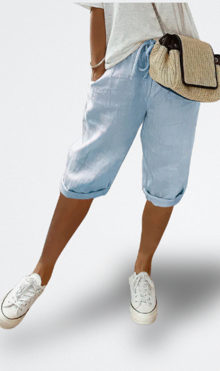 Marthe | Pantalones cortos cómodos con dobladillo vuelto