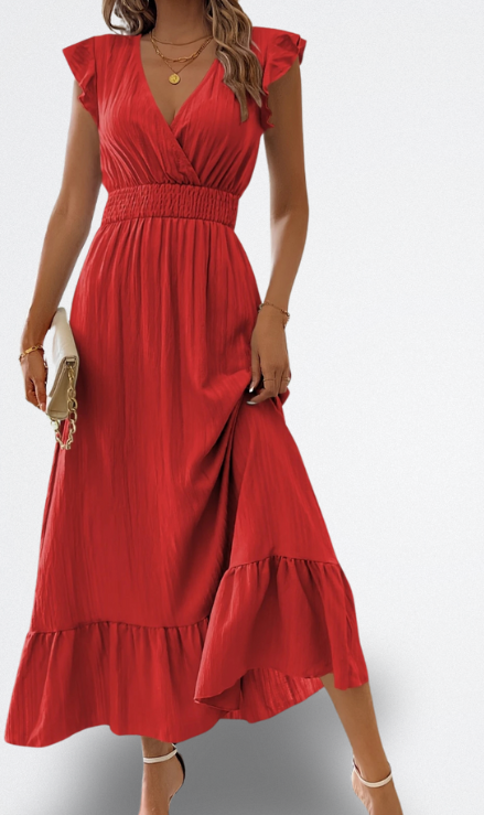 Nyra Vestido Suave de Largo Medio
