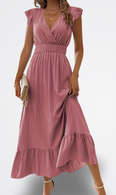 Nyra Vestido Suave de Largo Medio