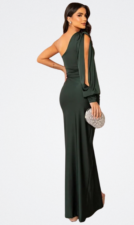 Vale | Vestido satinado de una manga