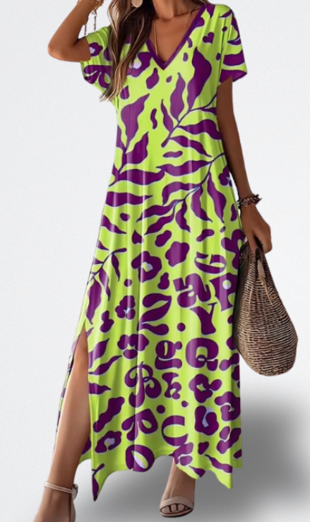 Tali Vestido Largo Estilo Tropical