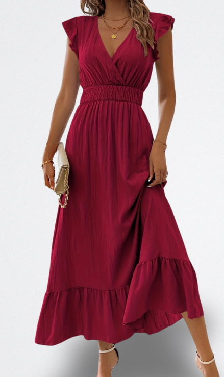 Nyra Vestido Suave de Largo Medio