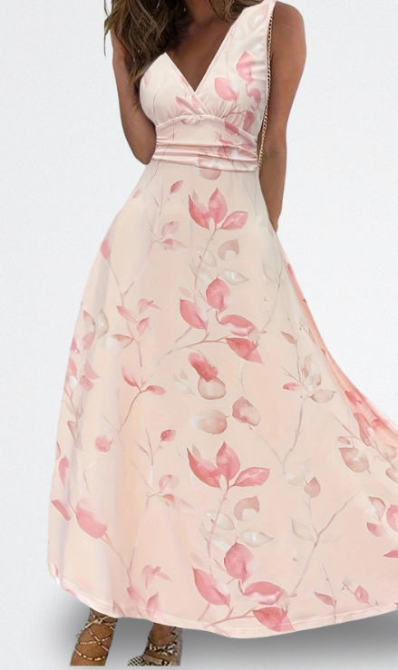 Sorelle Vestido Largo Elegante con Flore