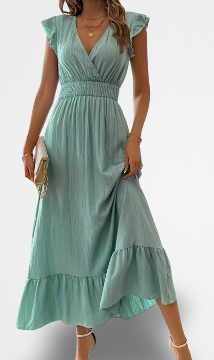 Nyra Vestido Suave de Largo Medio