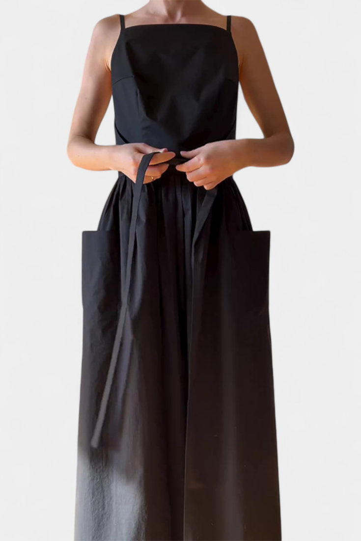 Dezi Vestido Largo con Cordones Laterales