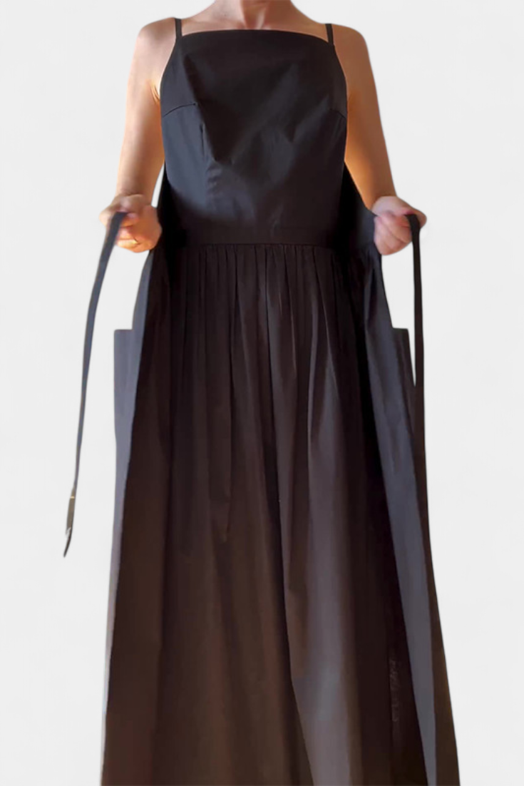 Dezi Vestido Largo con Cordones Laterales