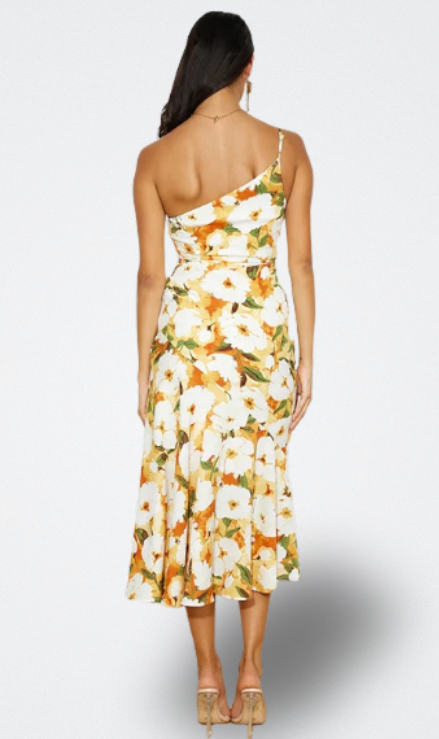 Elora | Vestido Midi Floral Tropical