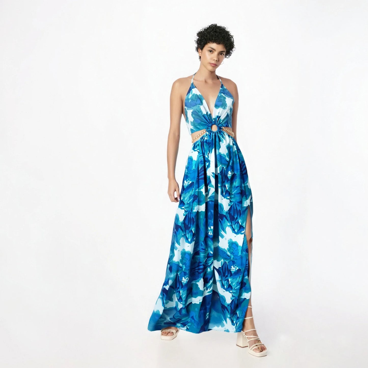 Camila Vestido Largo Tropical