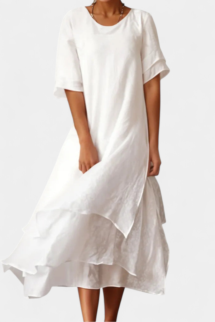 Eloise Vestido Maxi en Capas Elegante