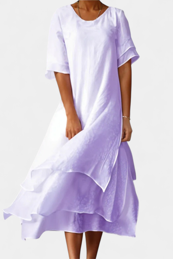 Eloise Vestido Maxi en Capas Elegante