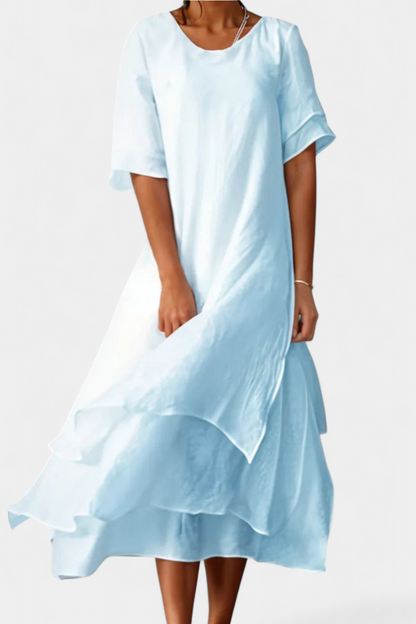 Eloise Vestido Maxi en Capas Elegante