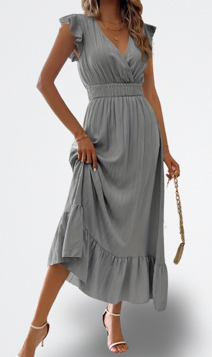 Nyra Vestido Suave de Largo Medio