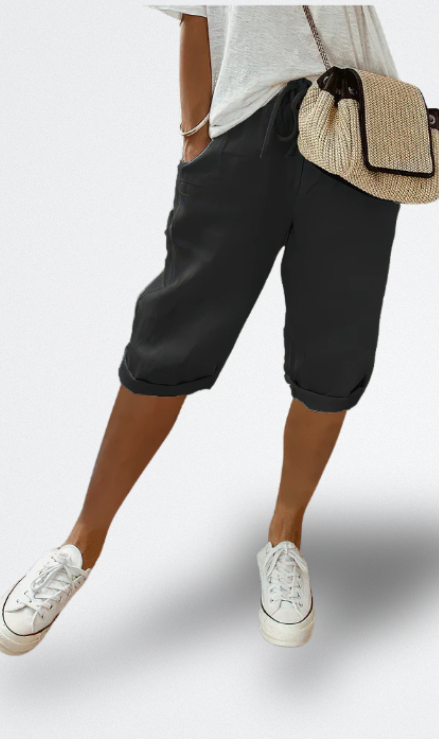 Marthe | Pantalones cortos cómodos con dobladillo vuelto