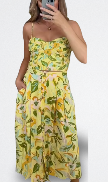 Mila Conjunto Floral de Dos Piezas