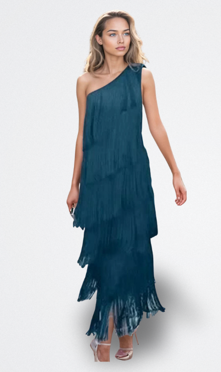 Vestido Lauren – Movimiento con Flecos