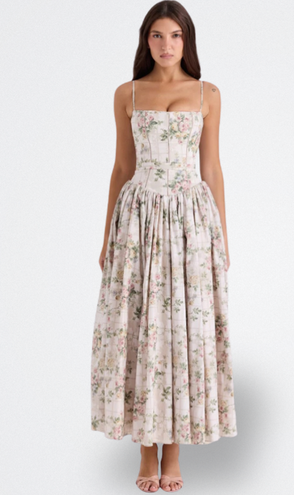 Cielle | Vestido Floral con Corsé