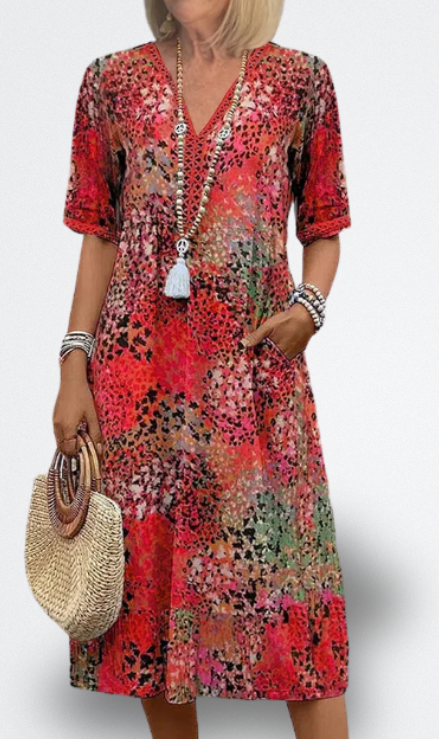 Florencia Vestido Midi Vibrante