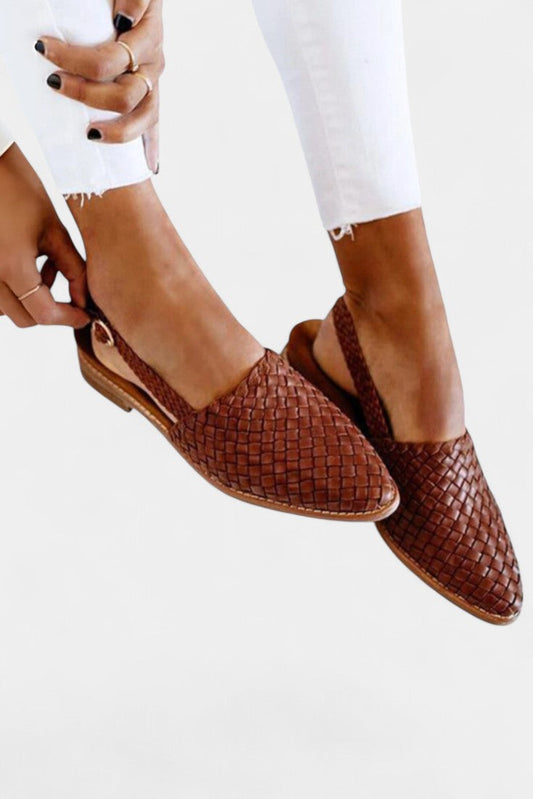 Isadora Mules Trenzados con Correa Slingback