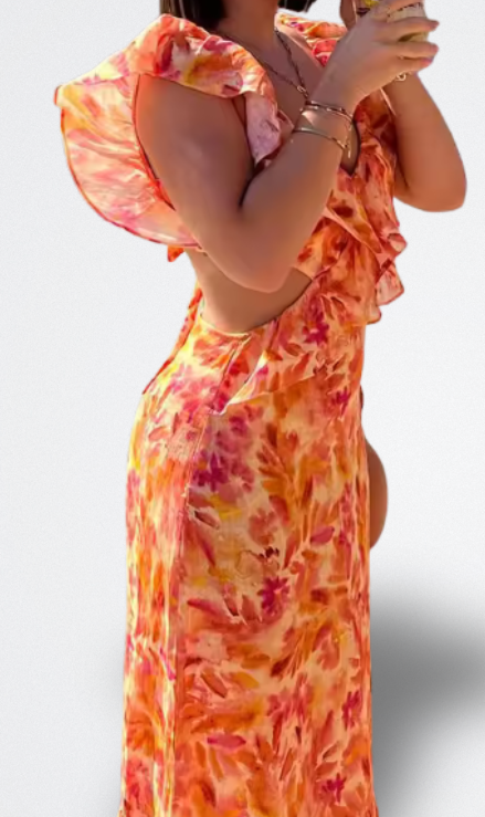 Marisela Vestido de Verano con Volantes