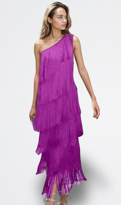 Vestido Lauren – Movimiento con Flecos
