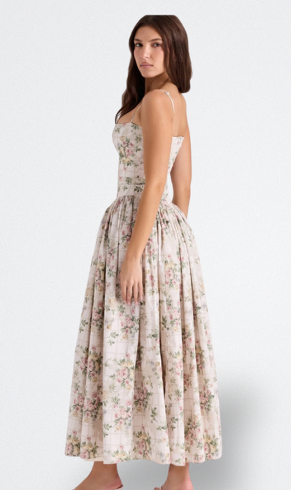 Cielle | Vestido Floral con Corsé