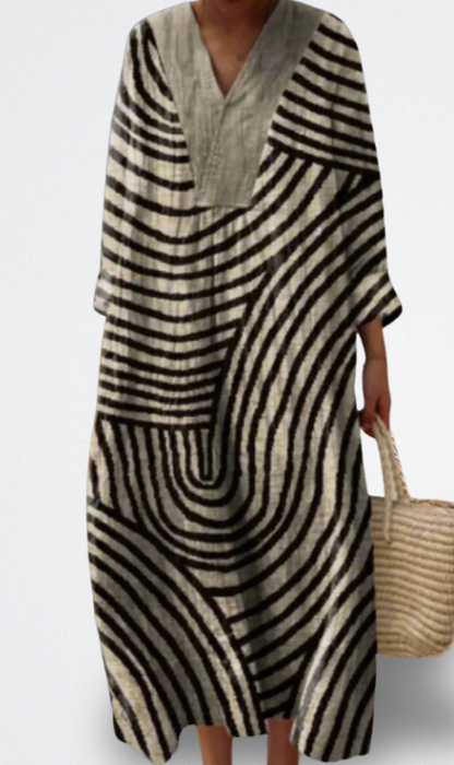 Rya Vestido Midi Elegante con Pliegues