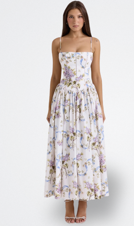 Cielle | Vestido Floral con Corsé
