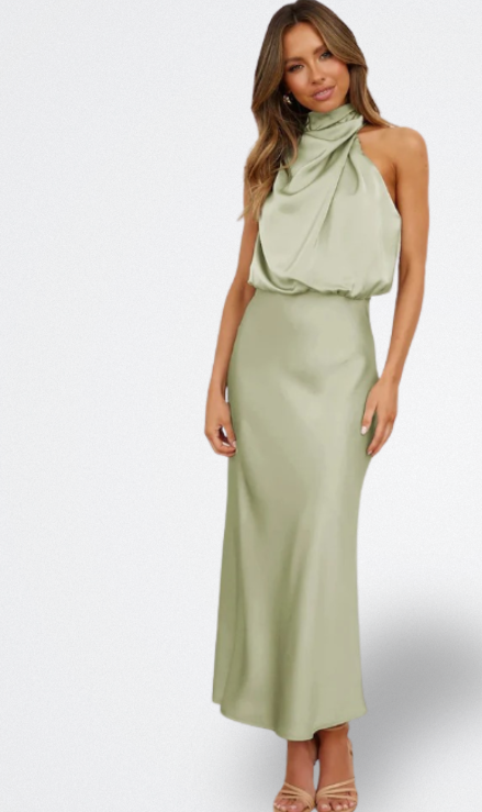 Niva | Vestido Largo de Satén