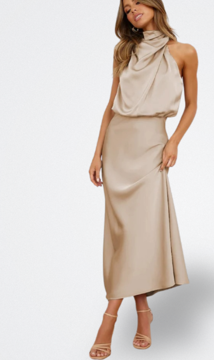 Niva | Vestido Largo de Satén