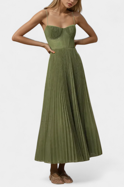 Ottilie Vestido Midi de Tul Plisado