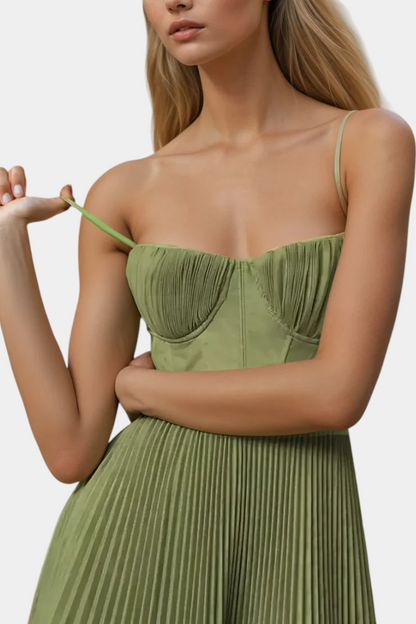 Ottilie Vestido Midi de Tul Plisado