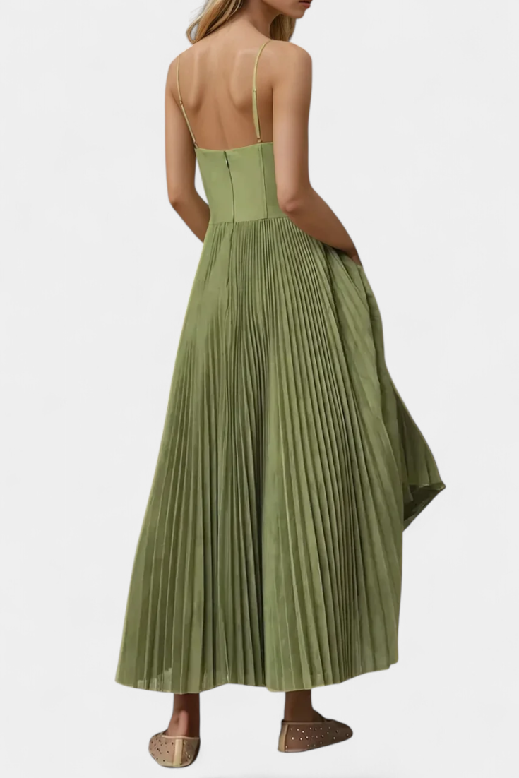 Ottilie Vestido Midi de Tul Plisado