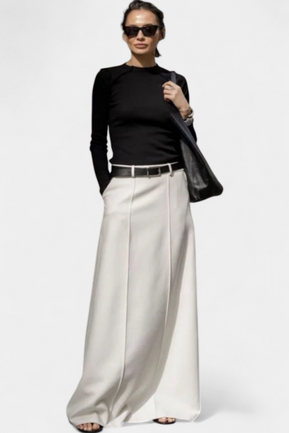 Ada Falda H-Line de Color Liso con Estilo Urbano