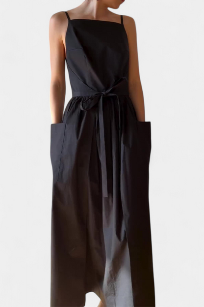 Dezi Vestido Largo con Cordones Laterales