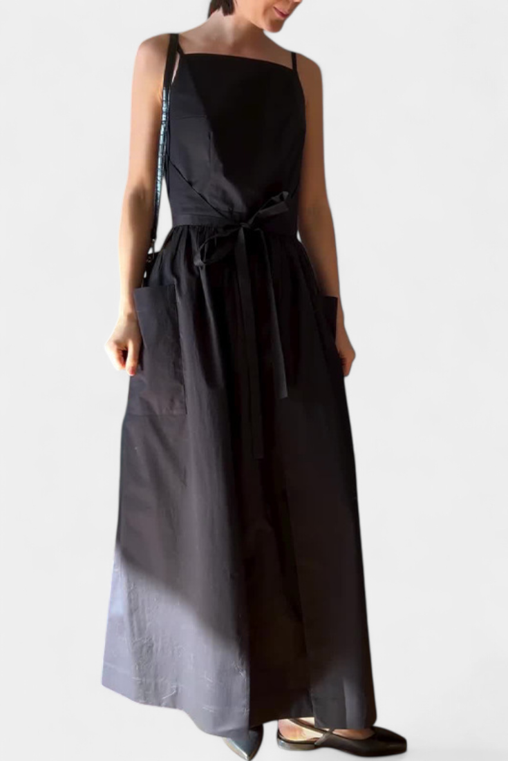 Dezi Vestido Largo con Cordones Laterales