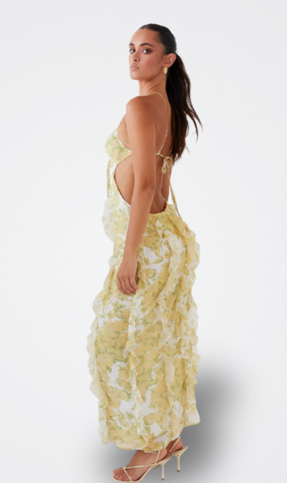 Cecilia Vestido Floral Cut-Out