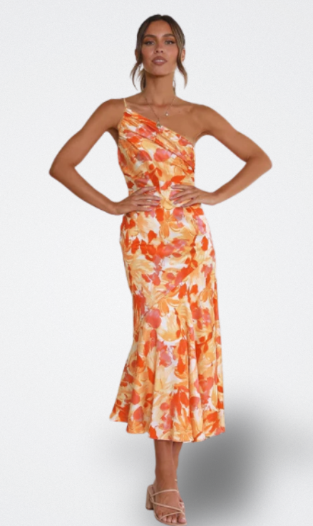 Elora | Vestido Midi Floral Tropical