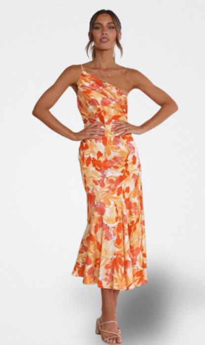 Elora | Vestido Midi Floral Tropical
