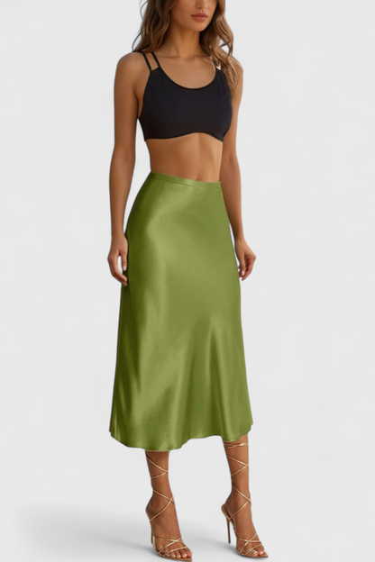 Maxima Falda Midi con Cintura Alta