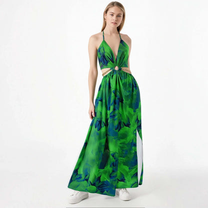 Camila Vestido Largo Tropical