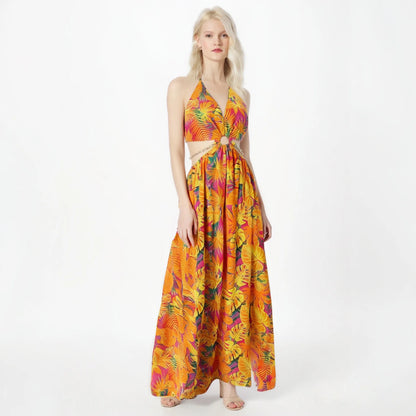 Camila Vestido Largo Tropical