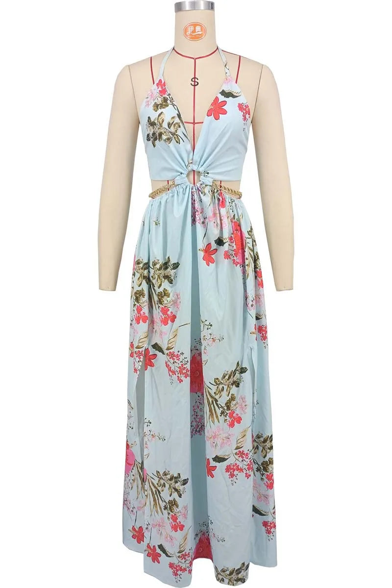 Camila Vestido Largo Tropical