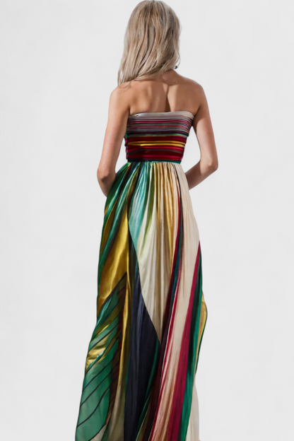 Leticia Vestido Sin Mangas y de Colores Vivos
